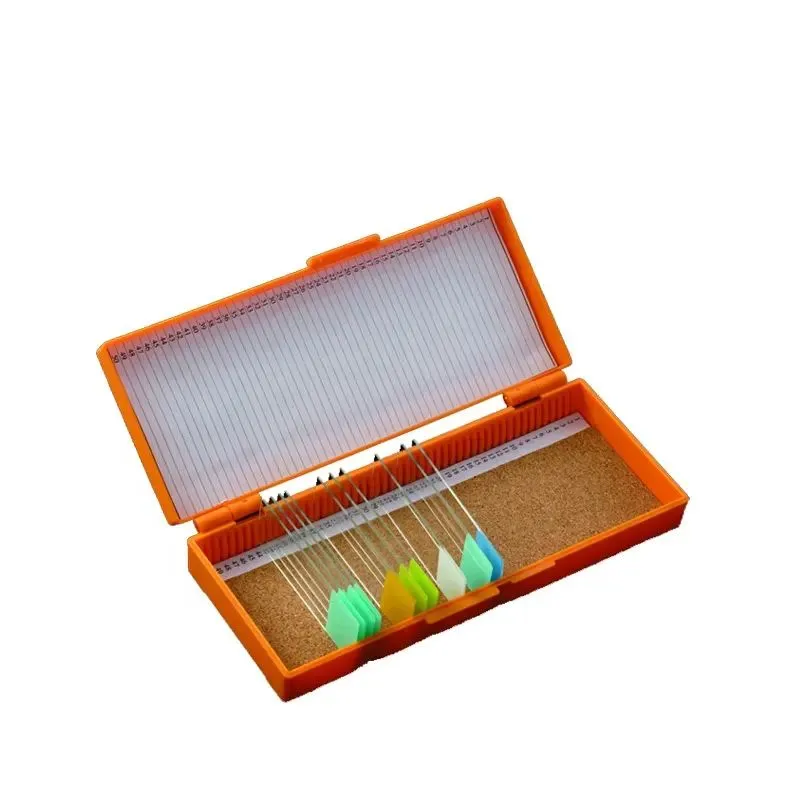 Caixa de armazenamento plástica da corrediça de vidro do microscópio dos encarregados da correspondência da bandeja da corrediça do cartão